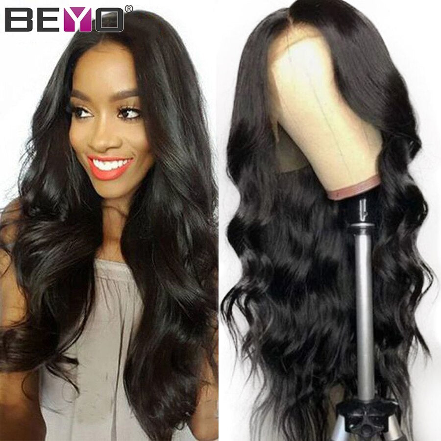 180 Density Brazilian Body Wave Lace Front Wig Glueless Human Hair Wigs 360 Lace Frontal Wig Pre Plucked With Baby Hair Remy