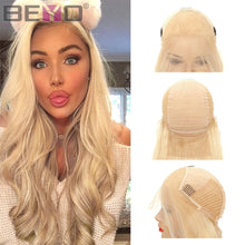 Load image into Gallery viewer, Blonde Lace Front Wig 13X4 Brazilian Body Wave Lace Front Human Hair Wigs Pre Plucked 613 Lace Front Wig Beyo Remy Hair Wigs
