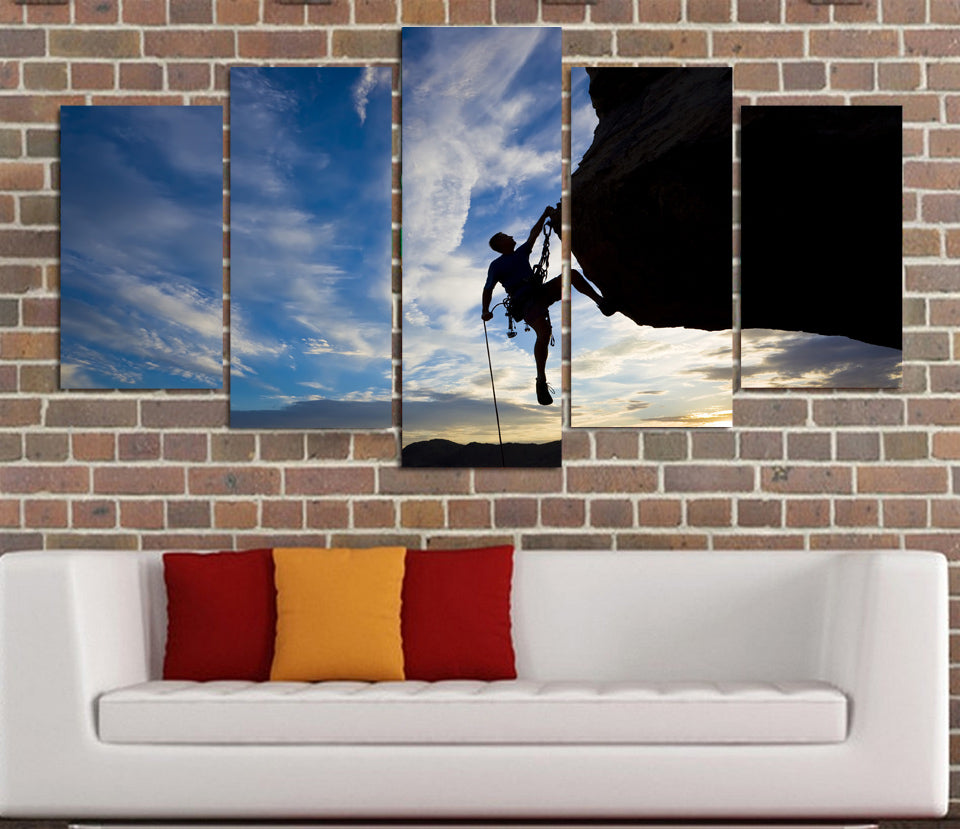 canvas art Printed climbing rock sunset Painting Canvas Print room decor print poster picture canvas Free shipping/ny-4907