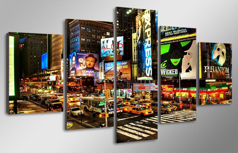 HD Printed New York times square Painting on canvas room decoration print poster picture canvas framed Free shipping/ny-1298