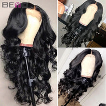 Load image into Gallery viewer, 180% Density Body Wave Lace Front Wig Lace Closure Wig Human Hair Wigs For Black Women 4x4 Closure Wig Brazilian Hair Wigs Beyo
