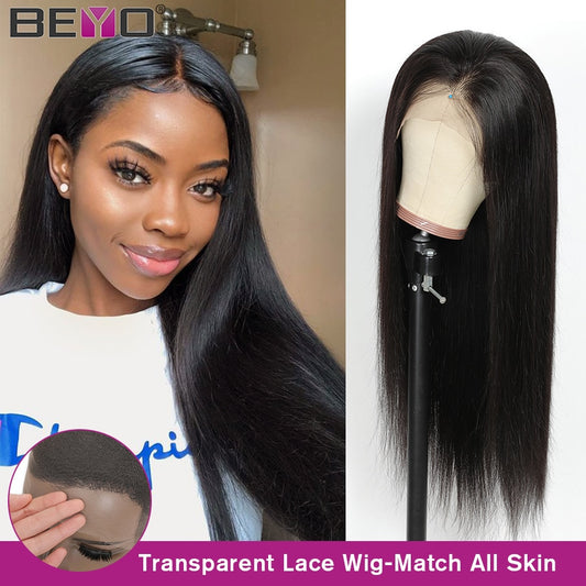 Straight Transparent 13X6 Lace Frontal Wig