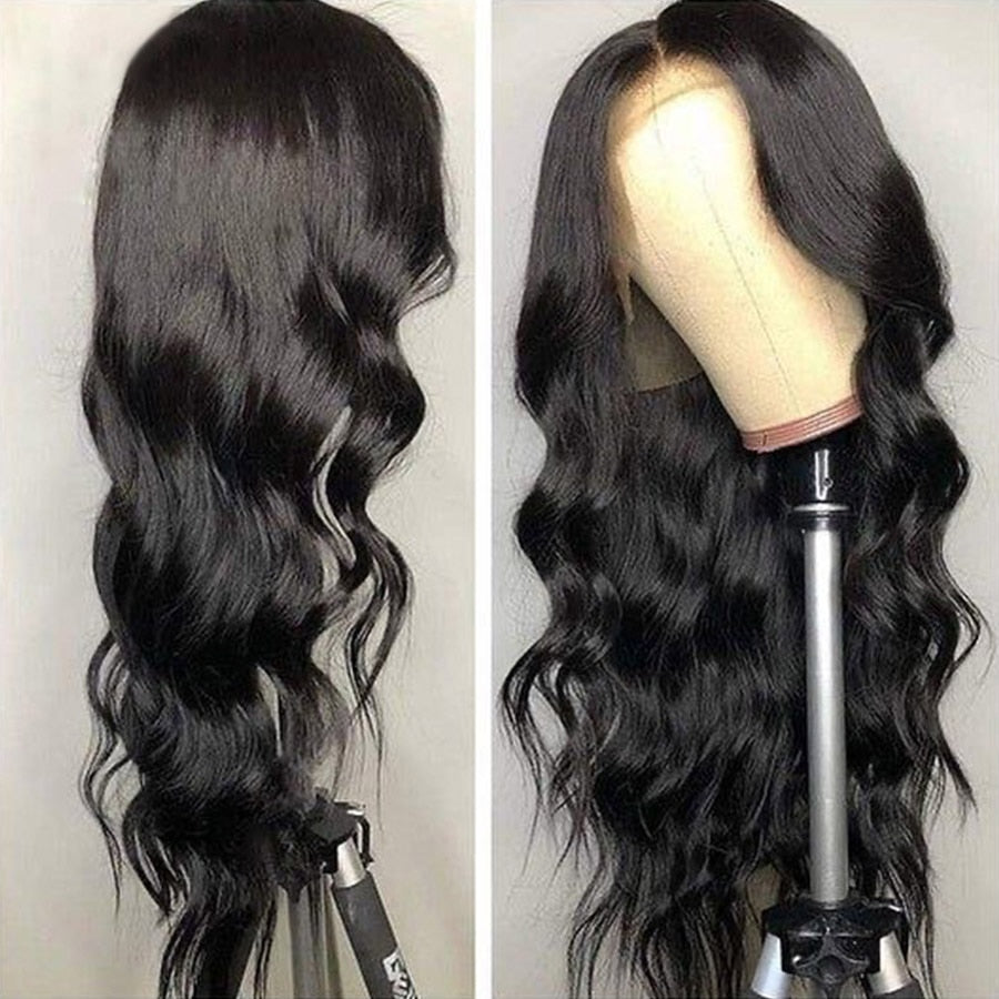 Cheapest 250 Density Lace Wig Glueless Body Wave Lace Front Wig 28 Inch Transparent Lace Human Hair Wig For Women T Part Remy