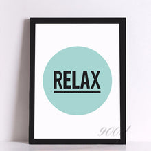 Load image into Gallery viewer, Relax Quote Canvas Art Print Painting Poster, Wall Pictures Home Decoration, Frame not include FA047
