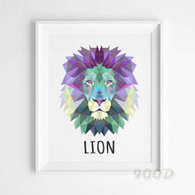 Load image into Gallery viewer, Geometric Lion Canvas Art Print Painting Poster, Wall Pictures for Home Decoration,  wall decor FA237-22
