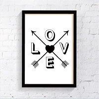 Load image into Gallery viewer, Love And Arrows Print Canvas Art Print Painting Poster,  Wall Picture for Home Decoration,  Wall Decor YE049
