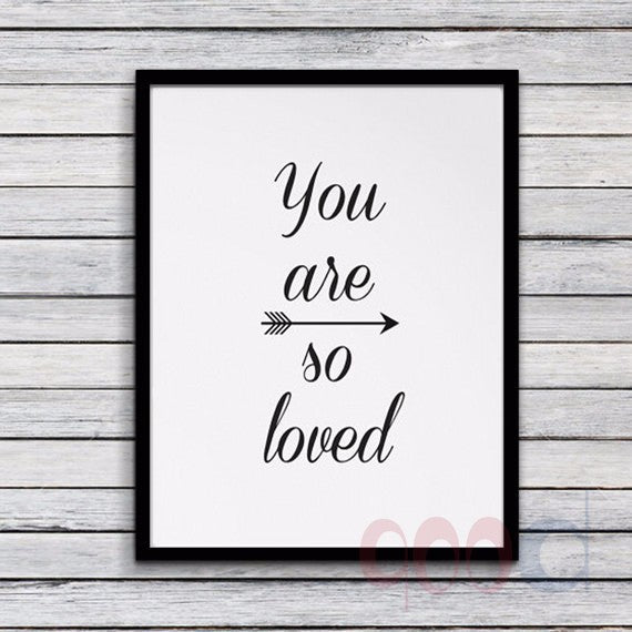 You Are Loved Quote Canvas Painting Poster, Wall Pictures For Home Decoration, Frame not include 218