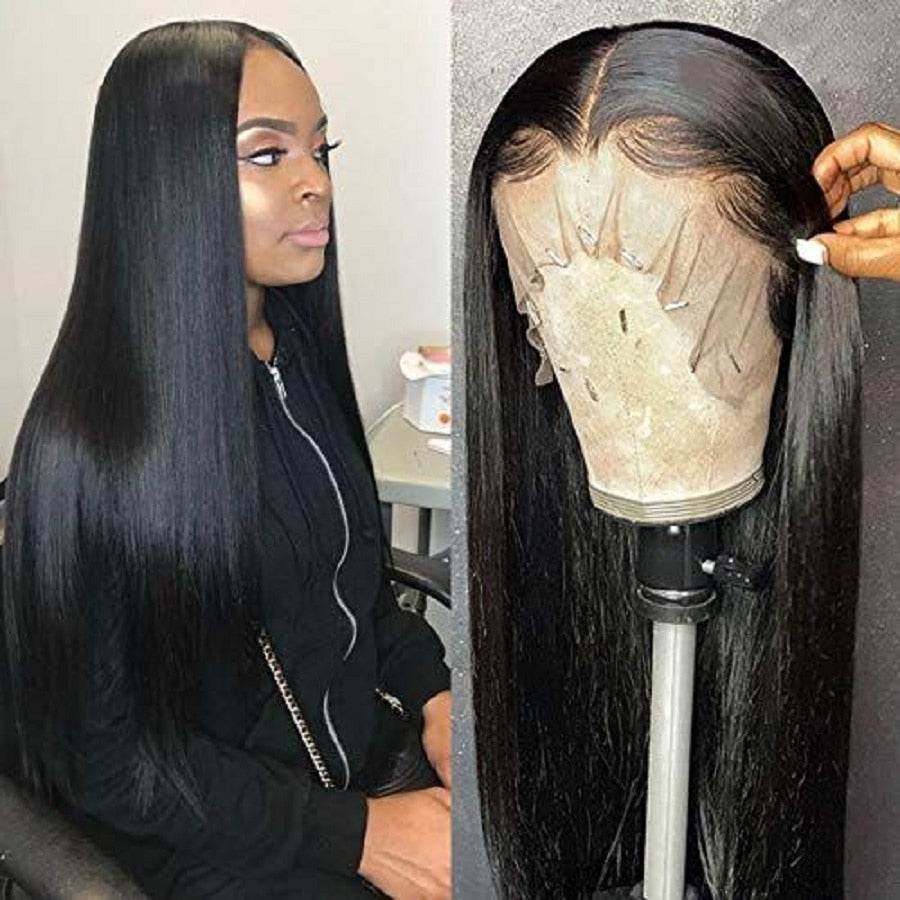 13x4 Bone Straight Lace Front Human Hair Wigs