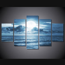 Load image into Gallery viewer, HD Printed full moon moonlight sea ocean Painting Canvas Print room decor print poster picture canvas Free shipping/ny-1730
