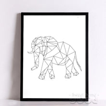 Load image into Gallery viewer, Geometric Elephant Canvas Art Print Painting Poster, Wall Pictures for Home Decoration, Wall Art decor FA221-13

