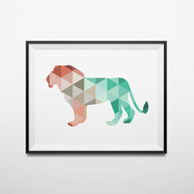 Load image into Gallery viewer, Geometric Lion Canvas Art Print Painting Poster, Wall Pictures for Home Decoration,  Wall Art Decor FA237-21
