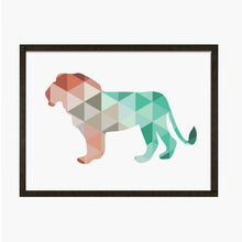 Load image into Gallery viewer, Geometric Lion Canvas Art Print Painting Poster, Wall Pictures for Home Decoration,  Wall Art Decor FA237-21
