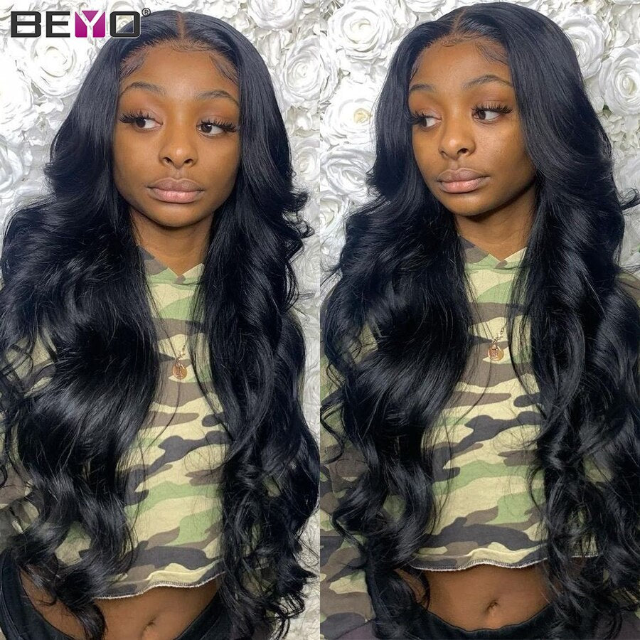 Cheap High Density Indian Hair Body Wave Transparent Lace Front Wig Human Hair Wigs For Black Women T Part Lace Wig Human Hair