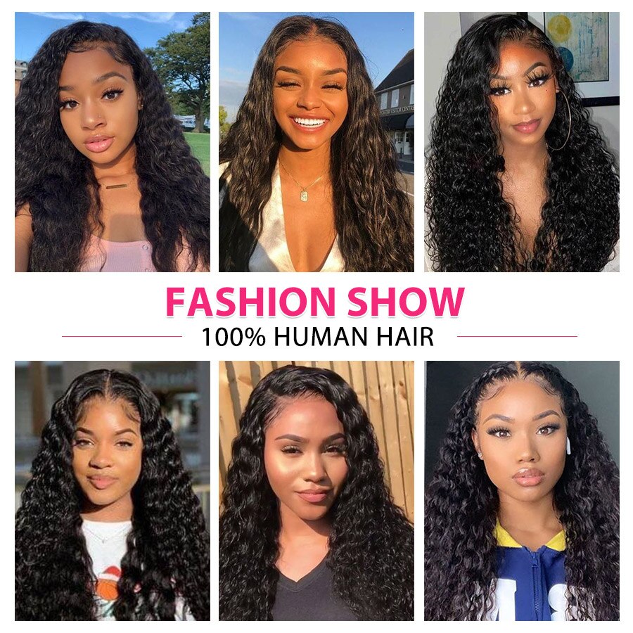 30 Inch Cheap  Water Wave Lace Front Wig Transparent Lace Frontal Wigs  Human Hair Wigs T Part Wig for Black Women  Remy Wig