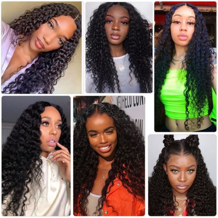 Deep Wave Frontal Wig Transparent Lace Wigs Wet And Wavy 13x4 Lace Front Human Hair Wigs Brazilian Deep Wave Wigs Beyo Hair