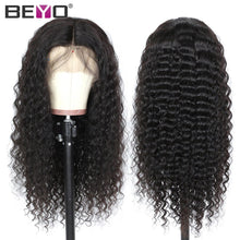 Load image into Gallery viewer, Cheap 250 Density Deep Wave Front Wig Hd Transparent Lace Frontal Wigs  Human Hair Wigs T Part Wig for Black Women Remy Wig
