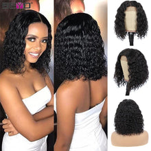 Load image into Gallery viewer, Deep Curly Bob Wig 4x4 Short Bob Humam Hair Lace Closure Wig For Women Pre Plucked Brazilian Hair Wigs Remy Hair
