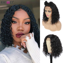 Load image into Gallery viewer, Deep Curly Bob Wig 4x4 Short Bob Humam Hair Lace Closure Wig For Women Pre Plucked Brazilian Hair Wigs Remy Hair
