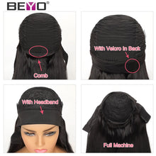 Load image into Gallery viewer, Deep Curly Headband Wig Human Hair Wigs For Women Glueless Brazilian Hair Wigs High Density Full Machine Designer Headband Wig
