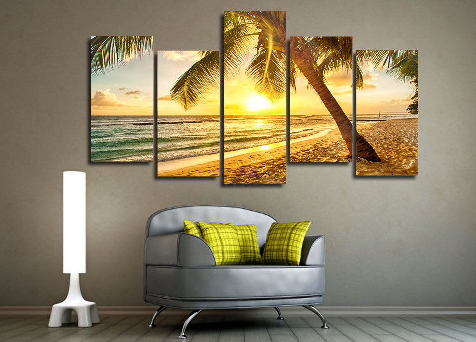 HD Printed palm tree beach picture Painting wall art room decor print poster picture canvas Free shipping/ny-690