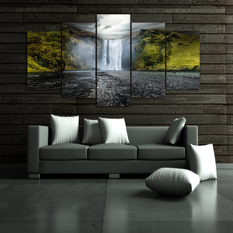 HD Printed Natural waterfall landscape Painting Canvas Print room decor print poster picture canvas Free shipping/ny-2984