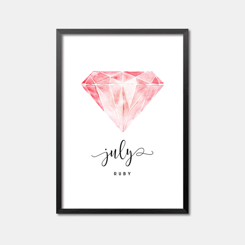 Posters And Prints Wall Art Canvas Painting Wall Pictures For Living Room July Pink Diamond Nordic Decoration No Poster Frame