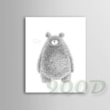 Load image into Gallery viewer, Canvas Print Art Sketch Bear, Home Decoration Art Print
