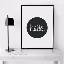 Load image into Gallery viewer, Cartoon Hello Quote Canvas Art Print, Wall Pictures for Home Decoration, Painting Poster Frame not include FA201
