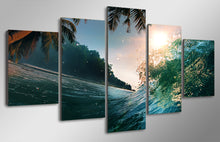 Load image into Gallery viewer, HD Printed sea wave beautiful sunset Group Painting Canvas Print room decor print poster picture canvas Free shipping/ny-1478
