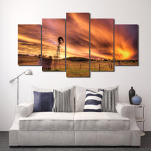 Load image into Gallery viewer, HD Printed Sunset landscape 5 pieces Group Painting room decor print poster picture canvas Free shipping/ma-069
