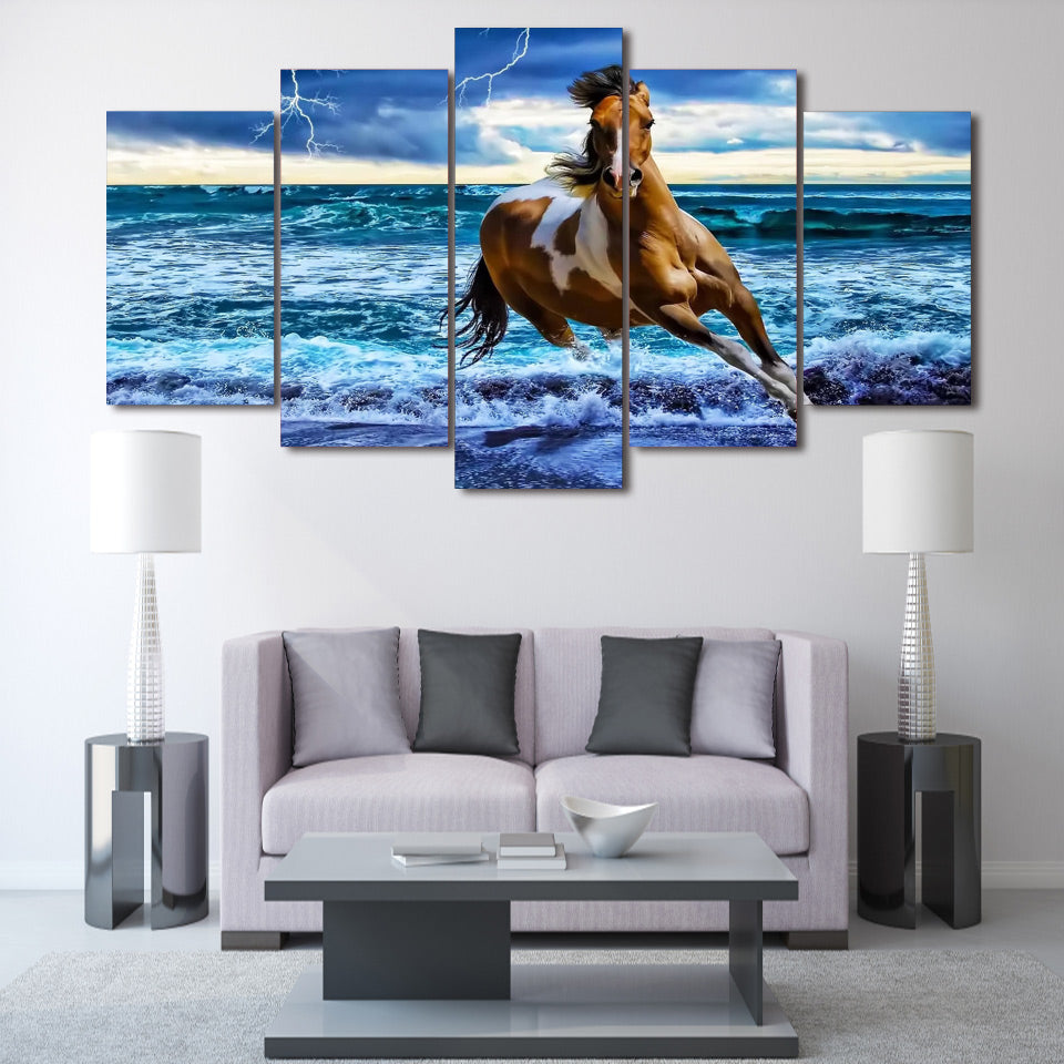 HD Printed beach horse Painting on canvas room decoration print poster picture canvas Free shipping/ny-2755