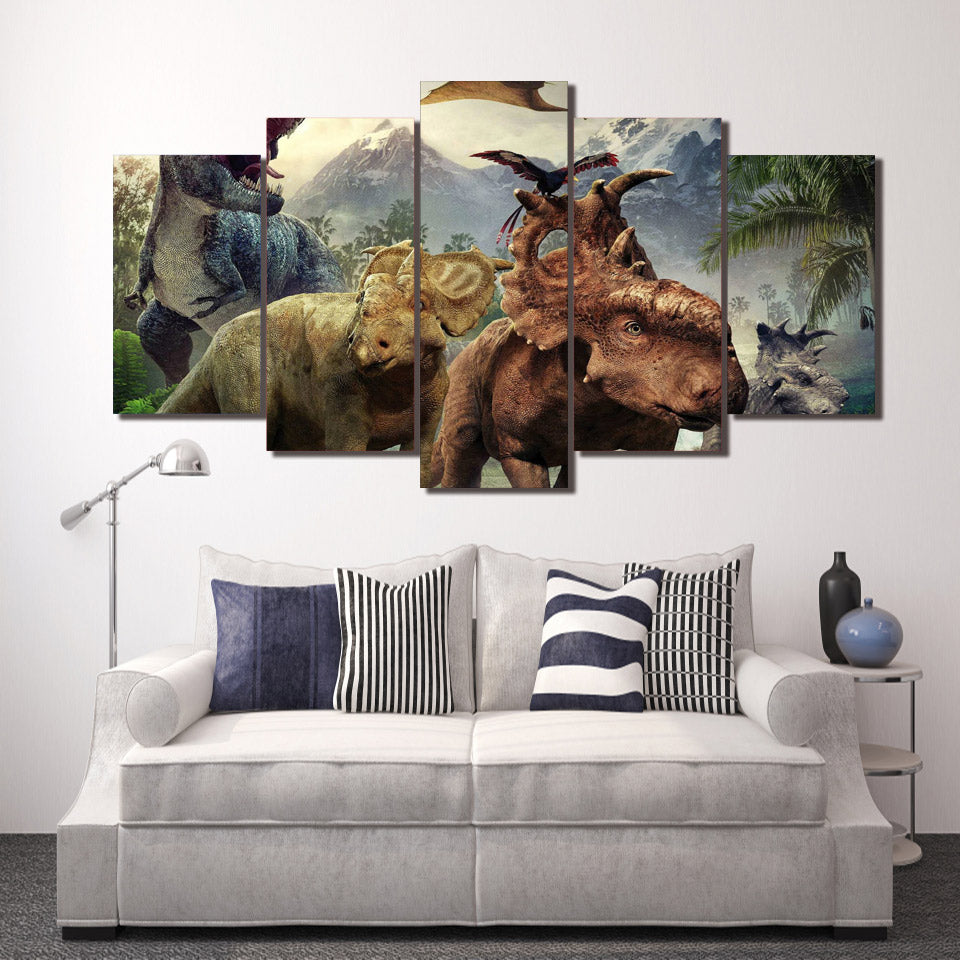 HD Printed walking with dinosaurs Group Painting Canvas Print room decor print poster picture canvas Free shipping/ny-1381