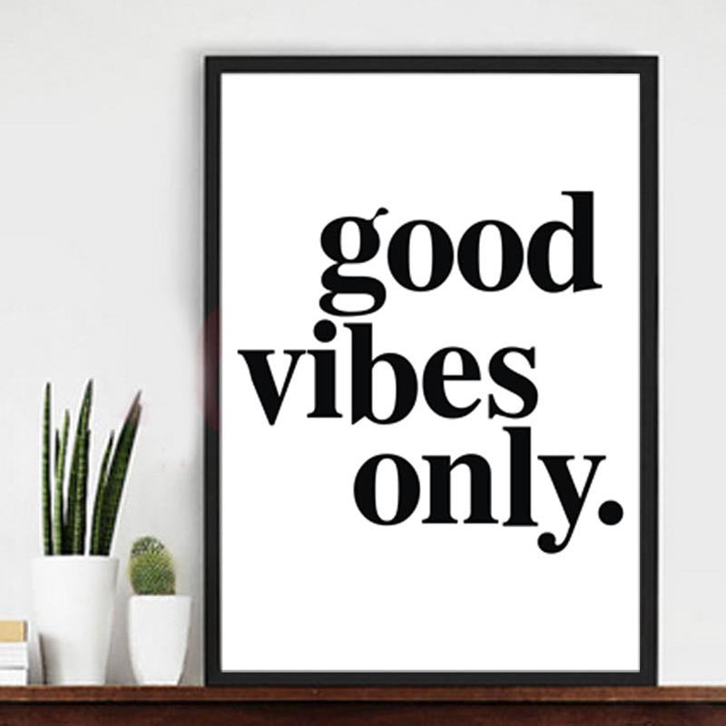 good vibes only Posters decorative wall painting Canvas Art Print Wall Pictures Home Decoration Frame not include v106