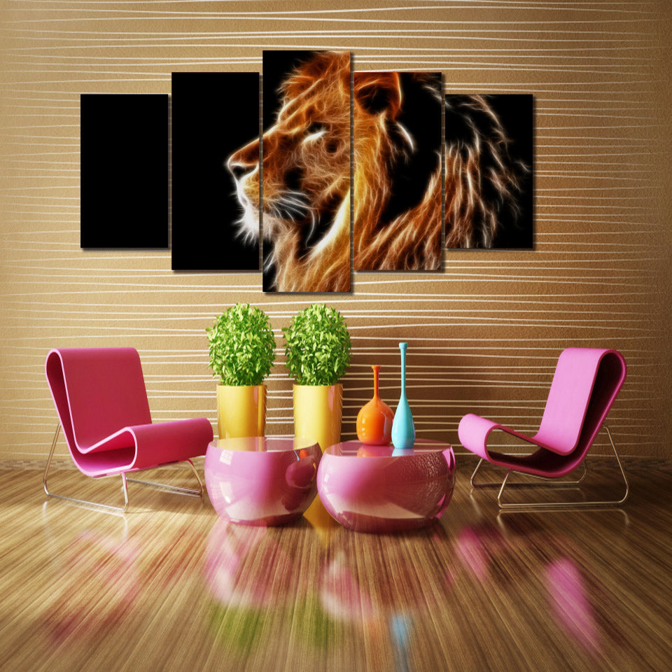 HD Printed Animals Lion Group Painting Canvas Print room decor print poster picture canvas Free shipping/F026