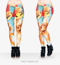 Load image into Gallery viewer, Fast Food Comix 3D Printing Punk Women Ladies Legging Stretchy Trousers Casual Pants Leggings

