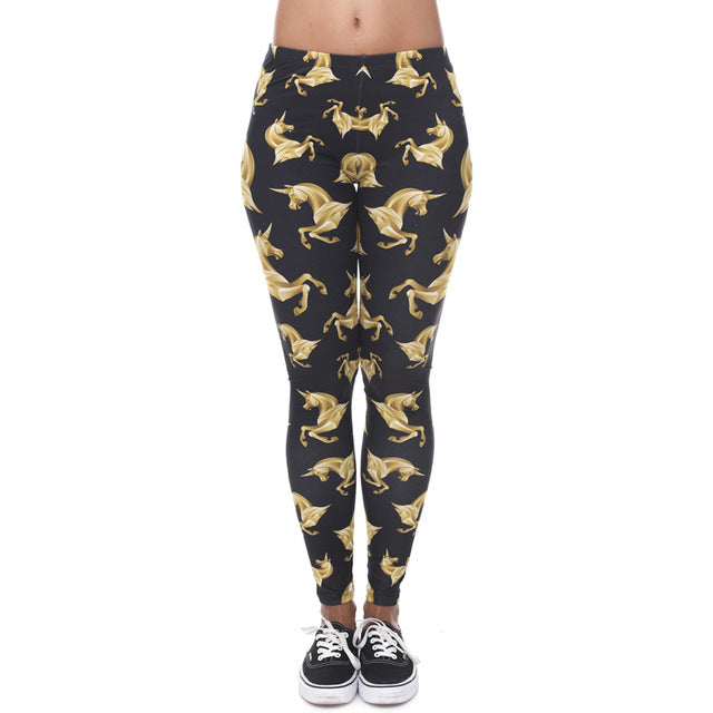 High Elasticity Egyptian cat symbols Printed Fashion Slim fit Legging Workout Trousers Casual Pants