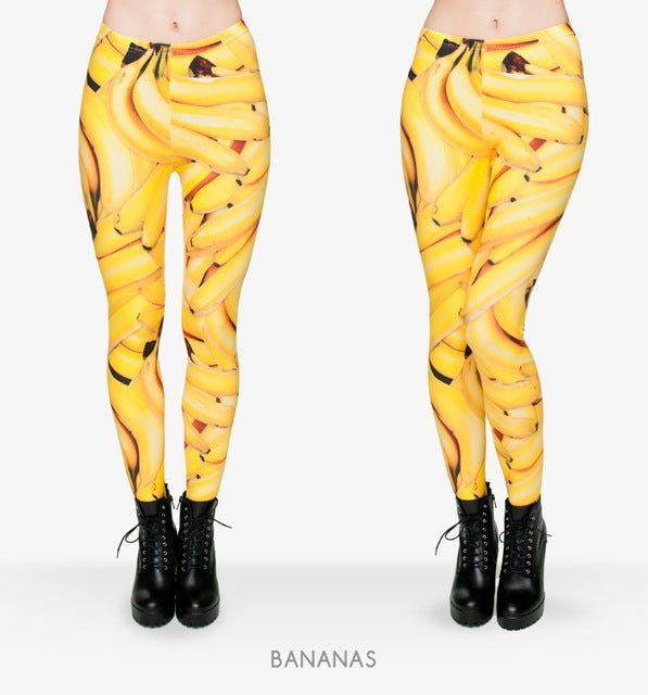 Fruit Citrus 3D Printing Legging Punk Women Legging