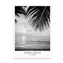 Load image into Gallery viewer, Beach Landscape Canvas Art Print Painting Poster, Nordic Style Wall Pictures for Home Decoration, Wall Decor BW003
