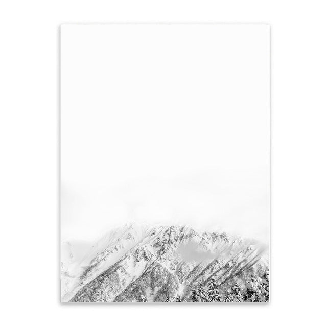Nordic Style Mountain Canvas Art Print Painting Poster, Landscape Wall Pictures for Home Decoration, Wall Decor NOR001