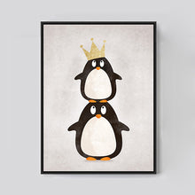 Load image into Gallery viewer, Cartoon Penguin Canvas Art Print Painting Poster,  Wall Picture for Home Decoration,  Wall Decor FA400-6

