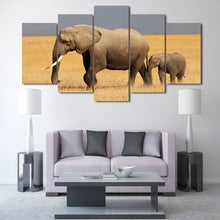Load image into Gallery viewer, HD Printed Africa Elephants Landscape Group Painting room decor print poster picture canvas Free shipping/ny-014
