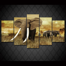 Load image into Gallery viewer, HD Printed Africa Elephants Landscape Group Painting room decor print poster picture canvas Free shipping/ny-017
