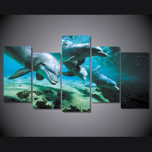Load image into Gallery viewer, HD Printed Animals Dolphins 5 pieces Group Painting room decor print poster picture canvas Free shipping/ny-716
