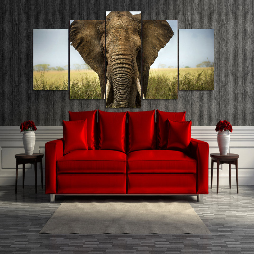 HD Printed Africa Elephants Landscape Group Painting room decor print poster picture canvas Free shipping/ny-013