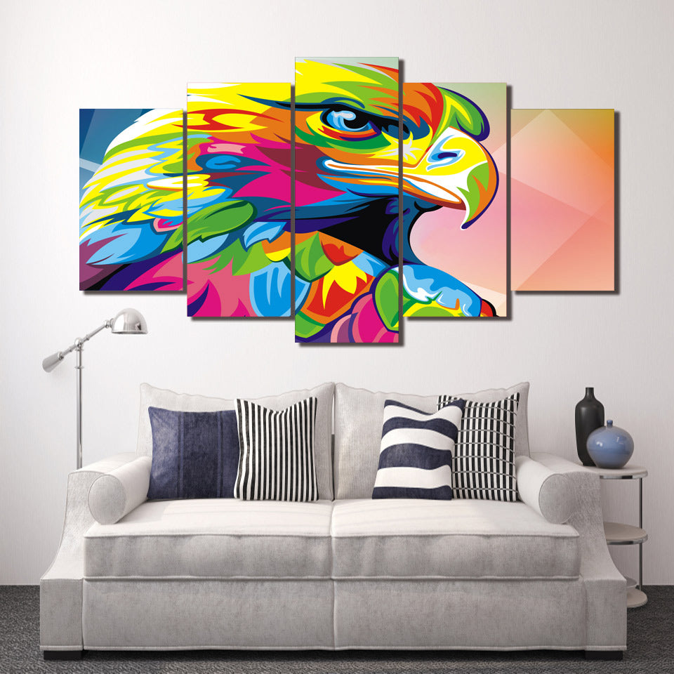 HD Printed Colorful Eagle Painting Canvas Print room decor print poster picture canvas Free shipping/ny-2696