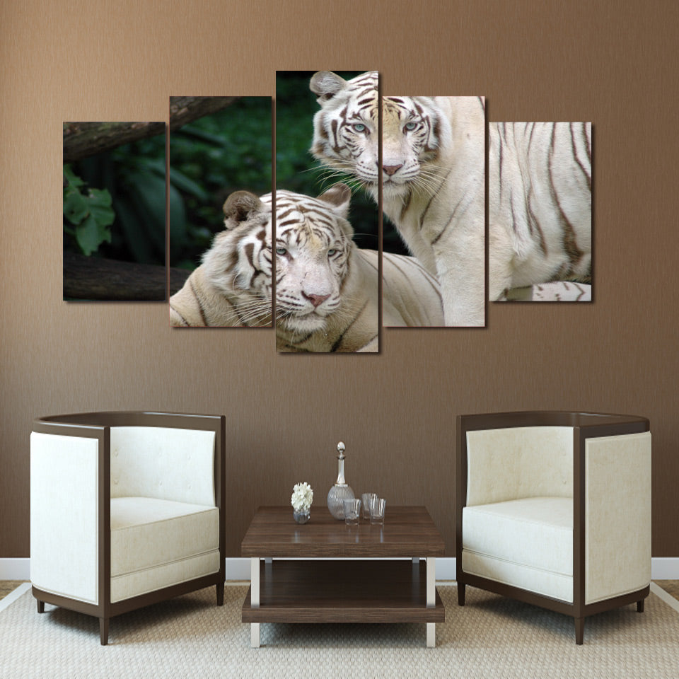 HD Printed White Tiger Landscape Group Painting room decor print poster picture canvas Free shipping/ny-031