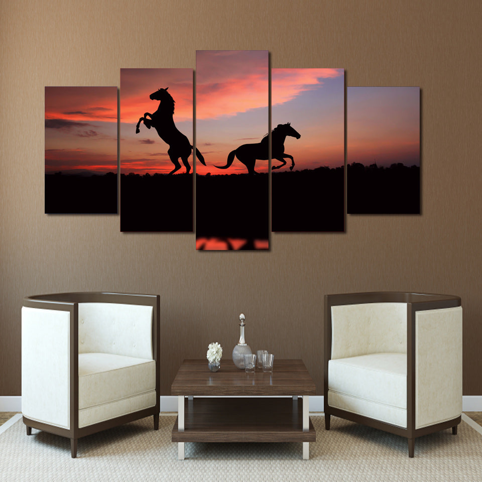 HD Printed horse seascape Group Painting room decor print poster picture canvas Free shipping/ma-017