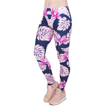 Load image into Gallery viewer, Pink Vegetation Printing Fashion Women Legins Woman Casual Legging
