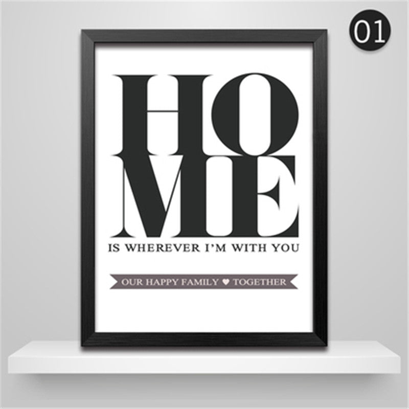 Home Quote Canvas Art Print Painting Poster, Wall Picture For Home Decoration, Frame not include HD1399