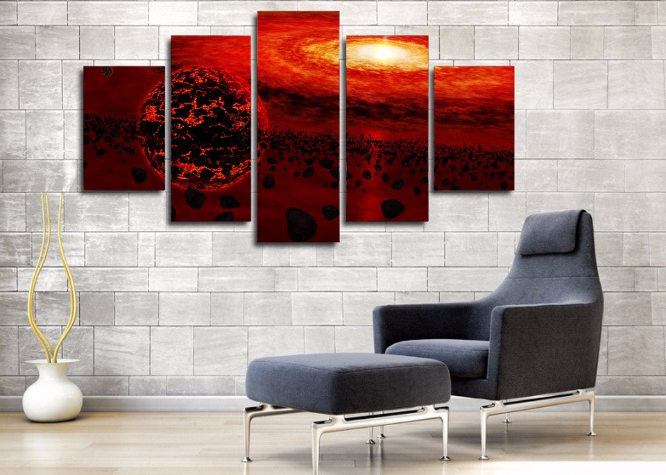 canvas art Printed Fantasy universe Planet Painting Canvas Print room decor print poster picture canvas Free shipping/NY-5771
